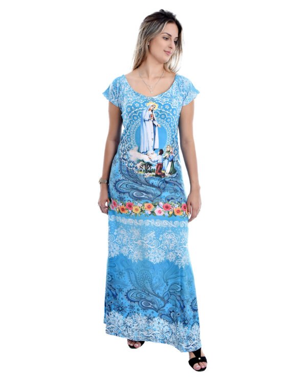 Vestido com Imagem de Nossa Senhora de Fátima