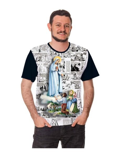 Camiseta com Imagem da Nossa Senhora De Fátima